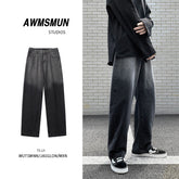 Men Jeans Spring and Autumn Jeans Straight-Leg Trousers